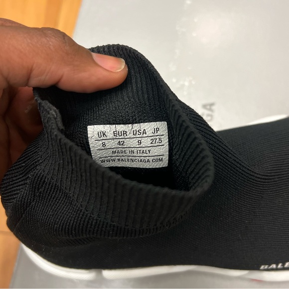 Speed 2.0 Sneaker in black recycled knit, white and red sole unit - Picture 12 of 14